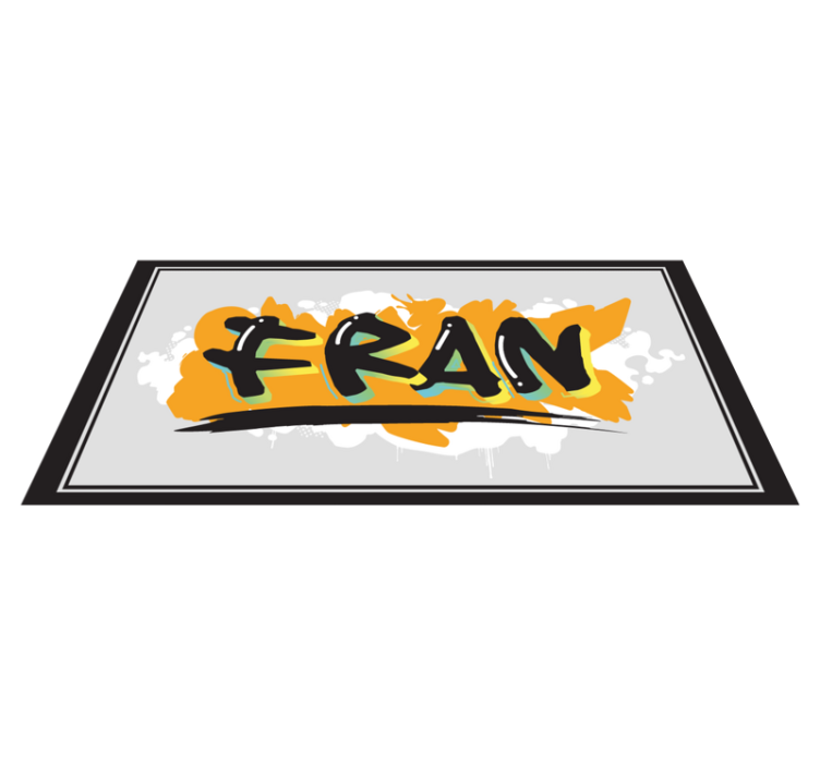 Name Art custom vinyl rug - TenStickers