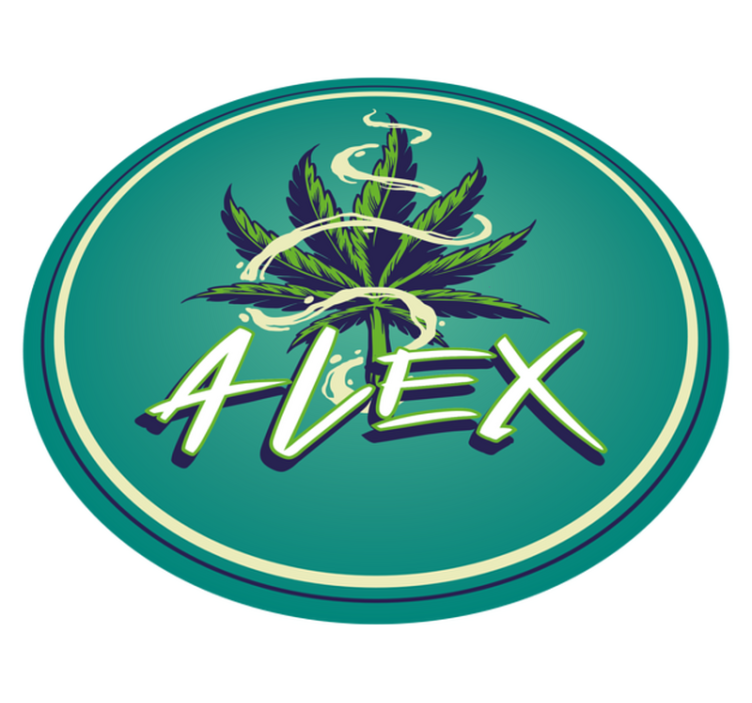 Name Circle teen vinyl rug - TenStickers