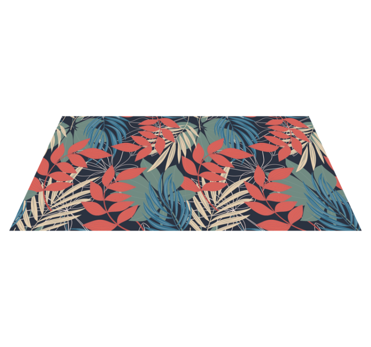 Modern elegant fauna flora pattern floral rug - TenStickers