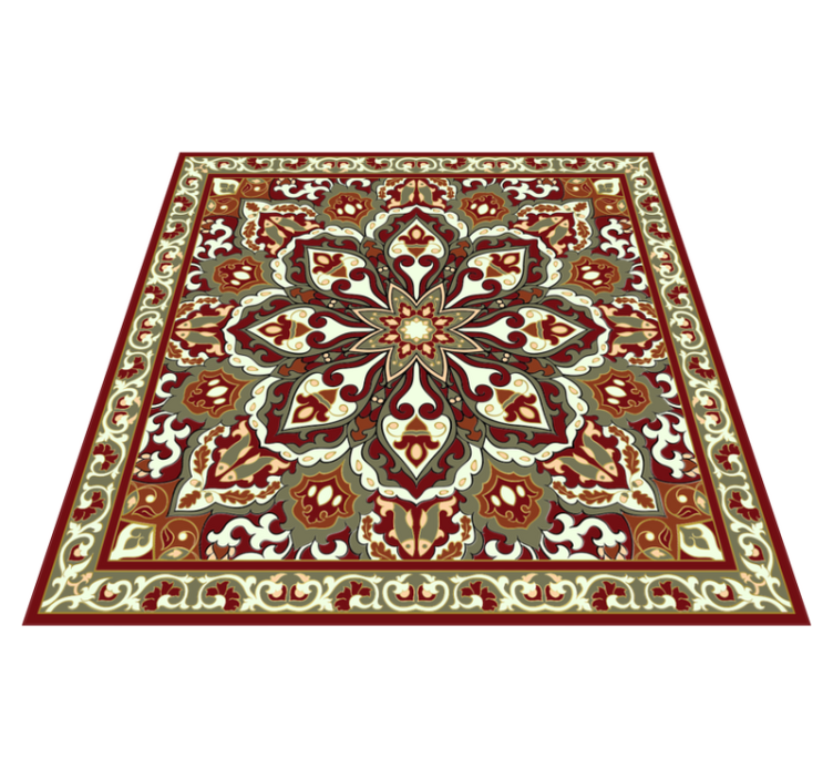 Handcrafted floral ethnic design texture carpet - TenStickers