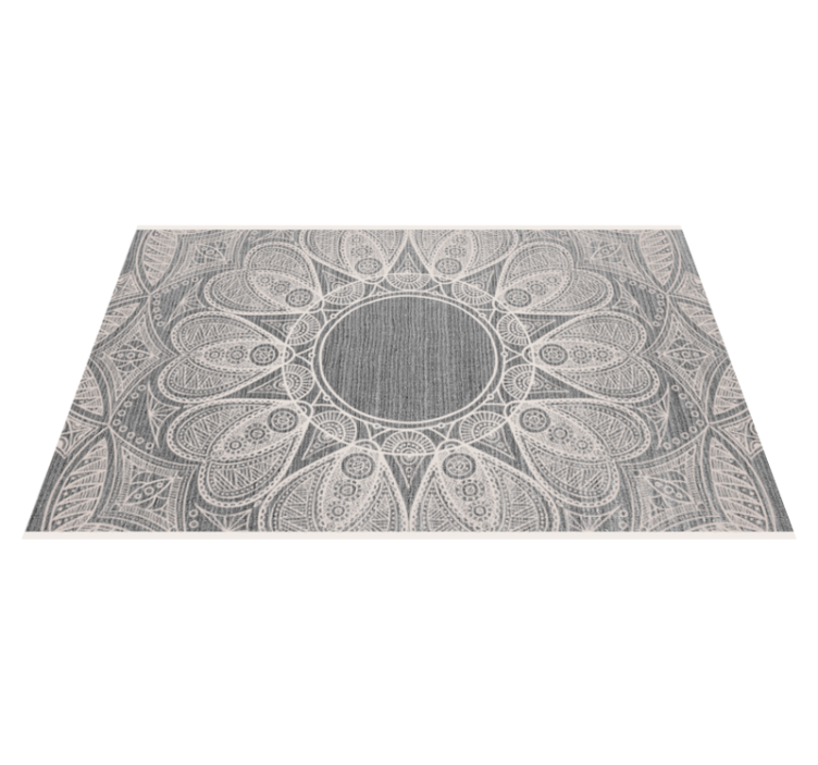 Gray ethnical handcrafted design texture carpet - TenStickers