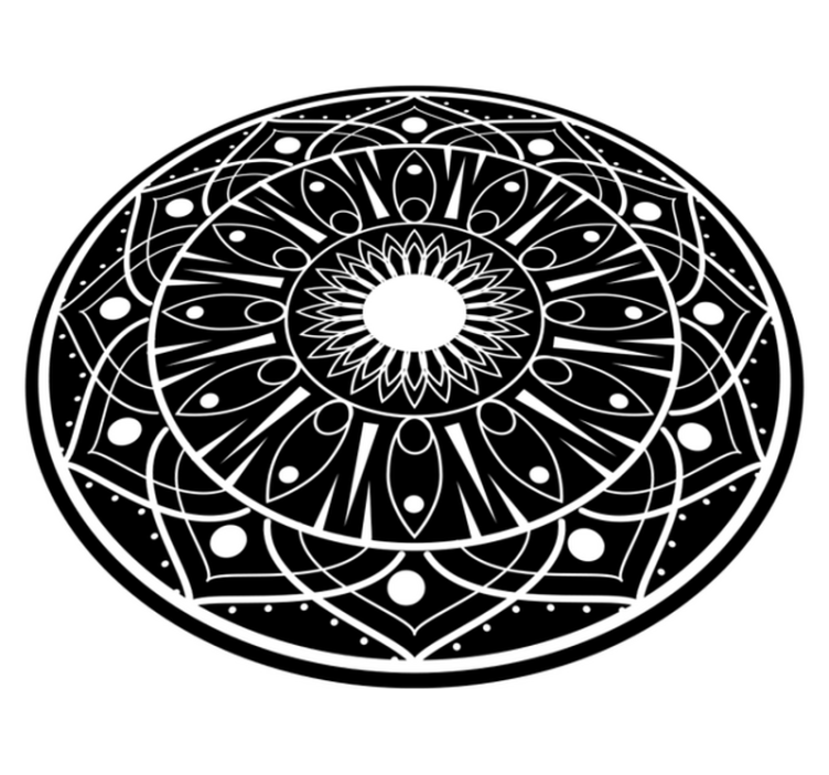 Mandala vinyl rug elaborate mandala design - TenStickers