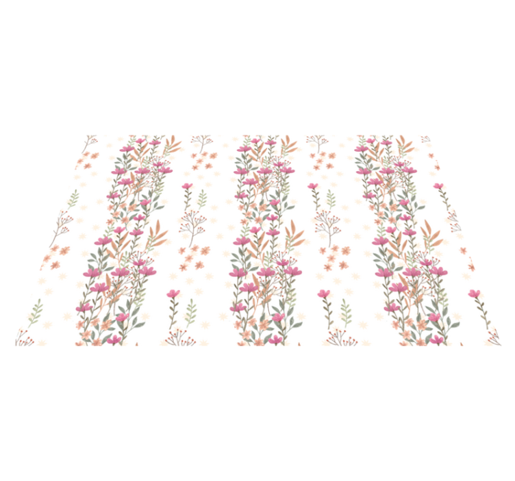 Floral vinyl rug with flower design - TenStickers