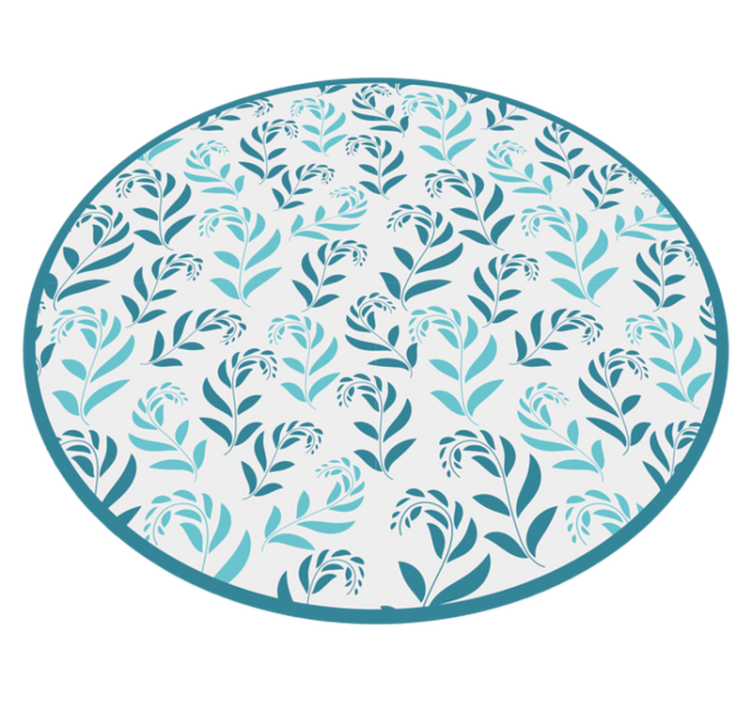 Botanical Leaf Inspiration floral vinyl rug - TenStickers