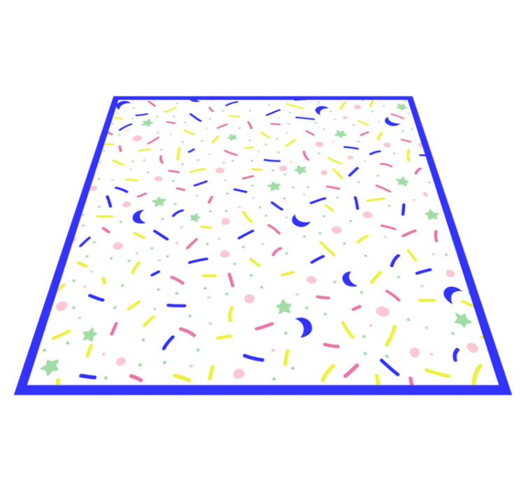 Party colorful shapes kids vinyl rug - TenStickers