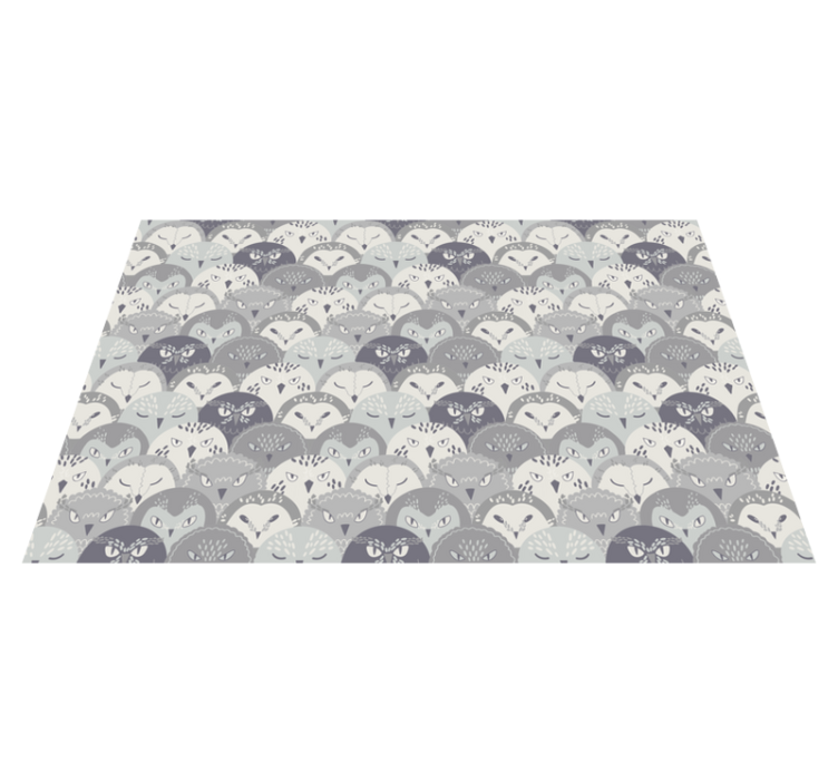 Charming Animal Faces nursery vinyl rug - TenStickers