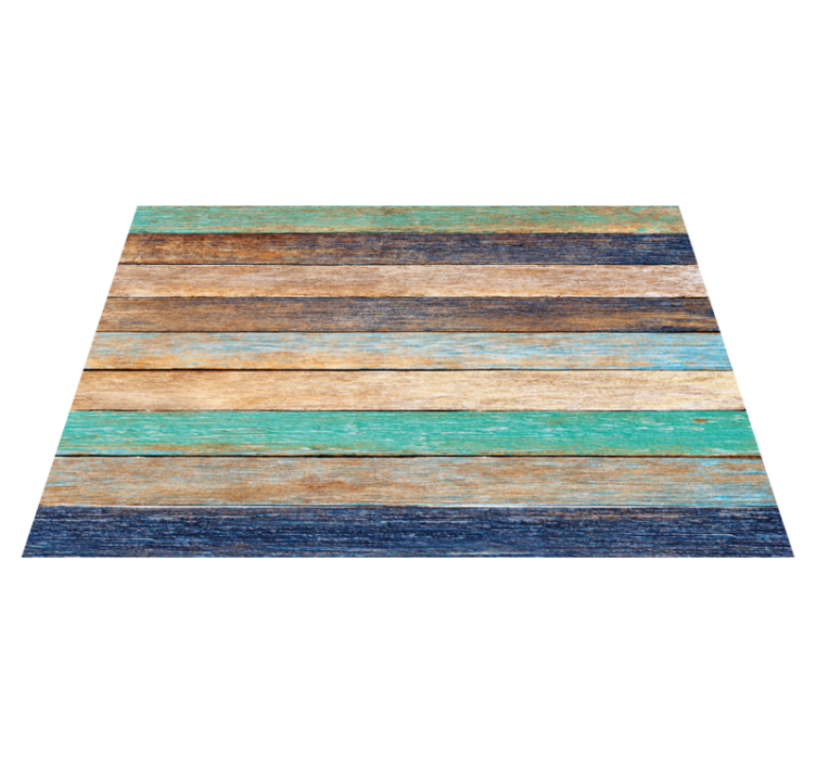 Wood effect vinyl rug multi-tone wooden planks - TenStickers