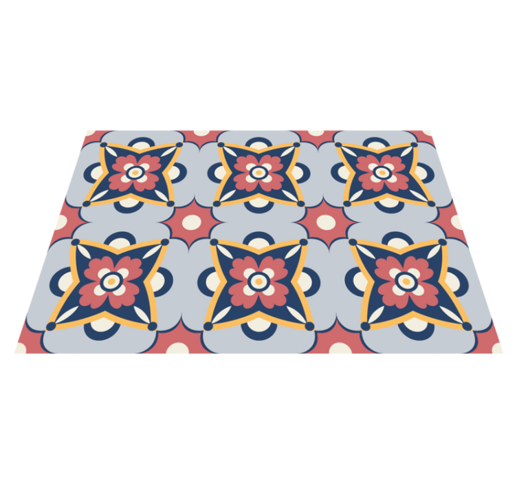 Southern colorful pattern design tile carpet - TenStickers