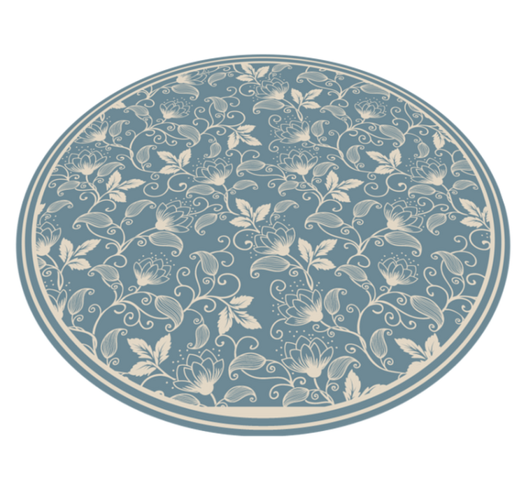 Botanical Whirl Element floral vinyl rug - TenStickers