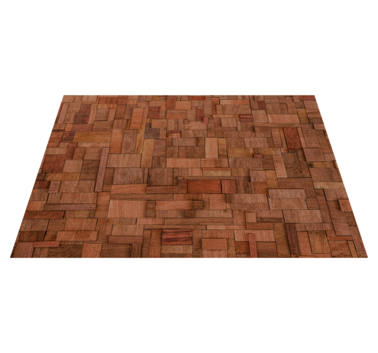 Imitation of wood bricks wood effect vinyl rug - TenStickers