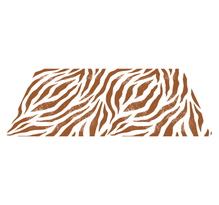Rustic Zebra Stripes animal print vinyl rug - TenStickers