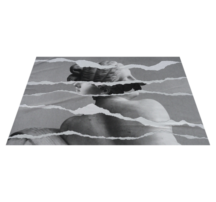 Torn paper effect textured vinyl rug - TenStickers