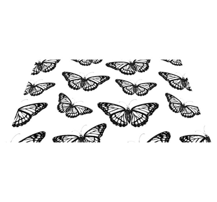 Butterfly Emblem teen vinyl rug - TenStickers