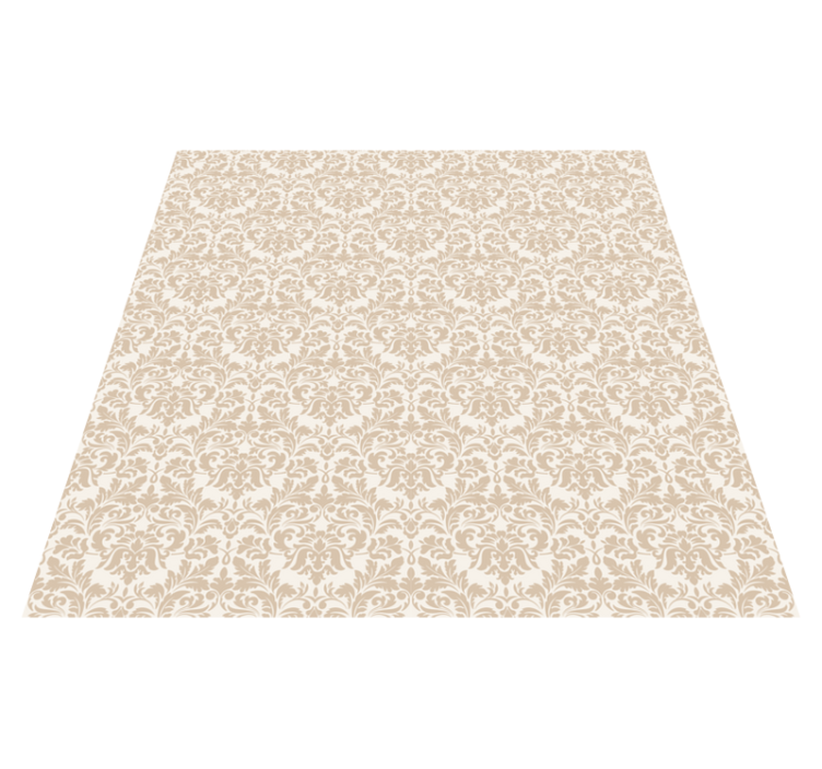 Delicate Floral Motif entrance hall vinyl rug - TenStickers