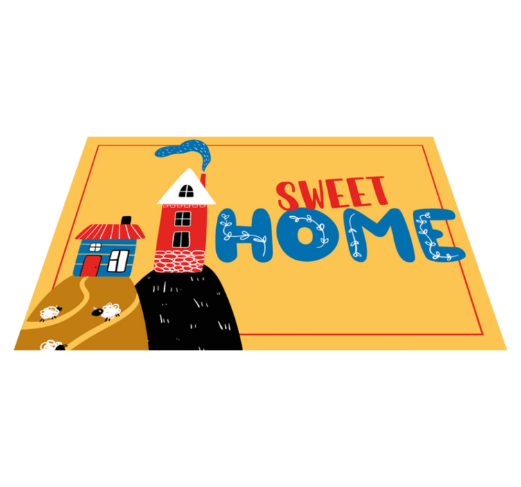 Sweet home entrance hall vinyl rug - TenStickers