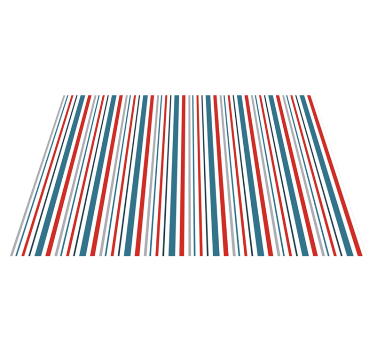 Striped vinyl rug with colorful striped design - TenStickers
