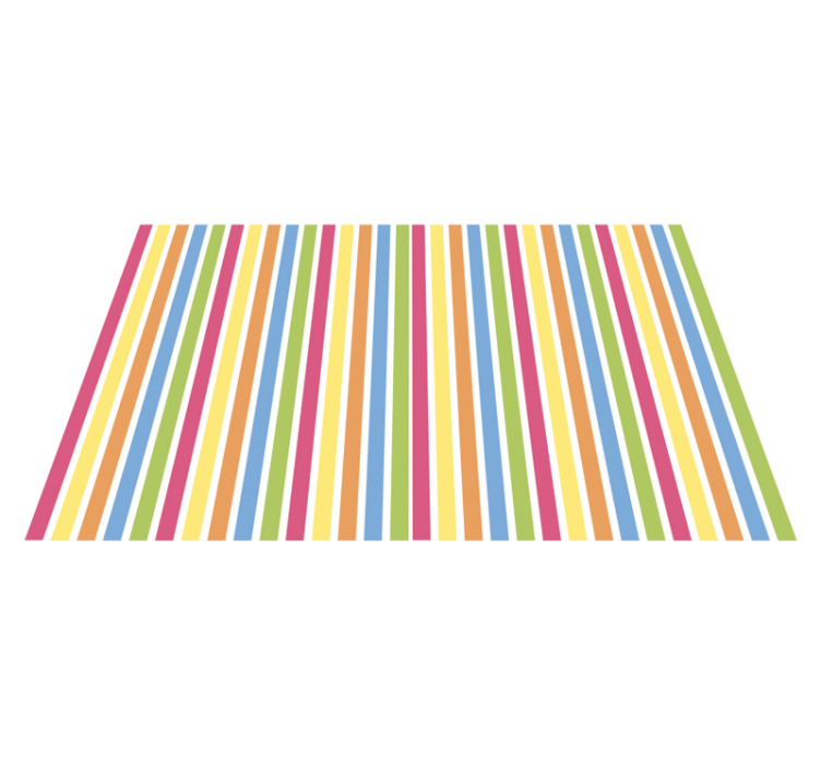 Striped vinyl rug with colorful vertical lines - TenStickers