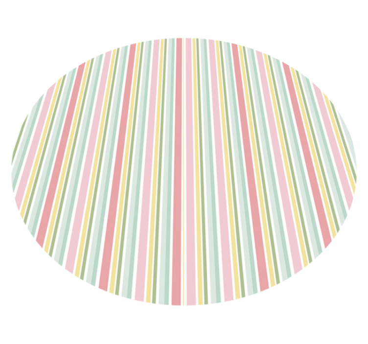 Vibrant striped arrangement striped vinyl rug - TenStickers