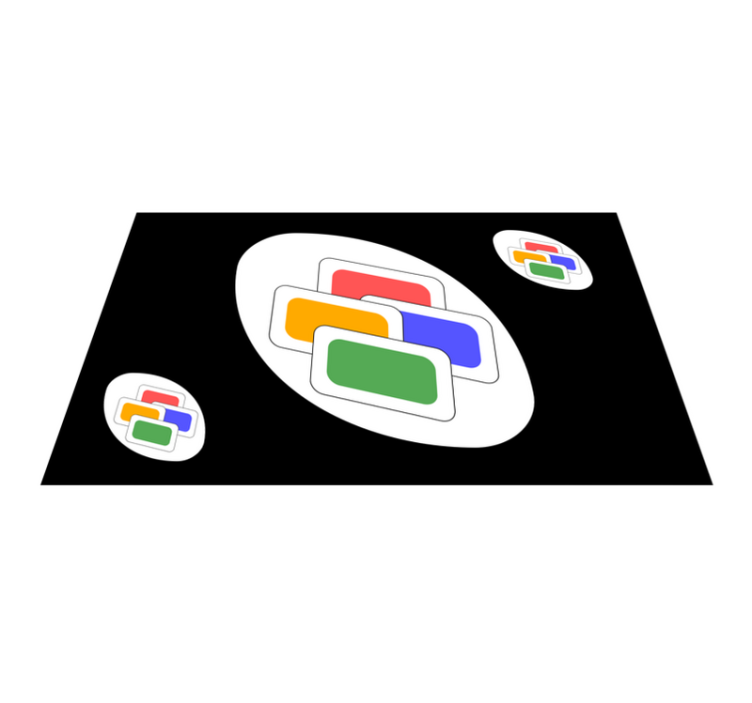 Black classic card game vinyl rug - TenStickers