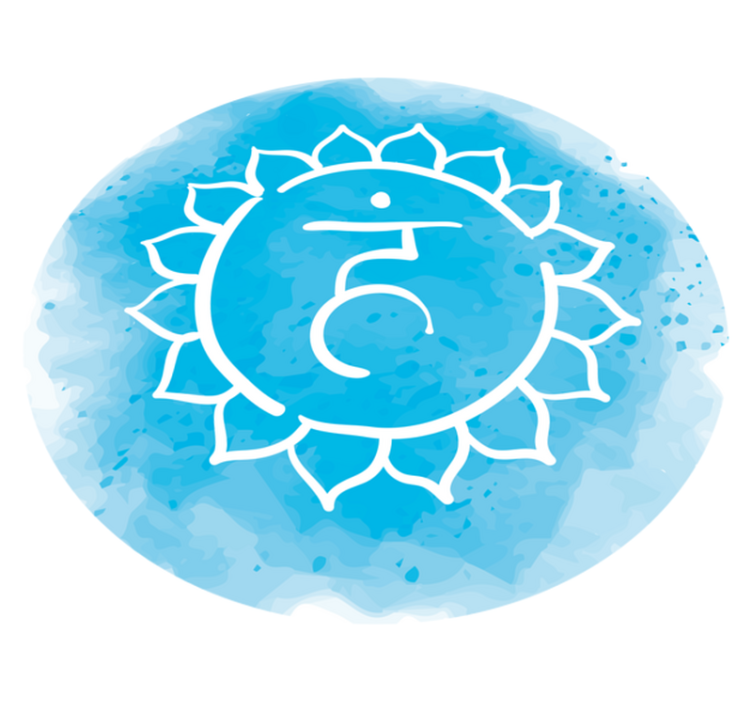 Serene Blue Symbol mandala vinyl rug - TenStickers