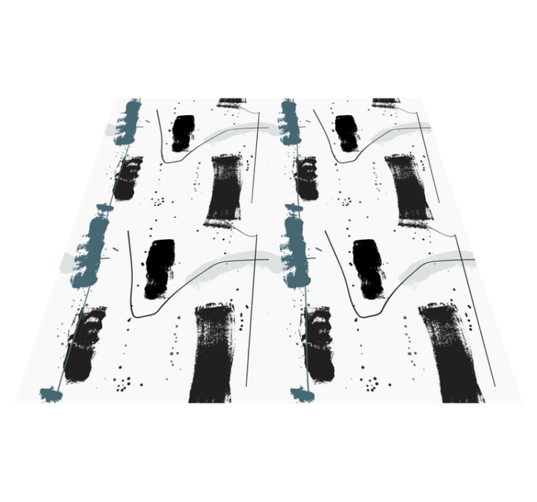 Linear Abstract Shapes minimal vinyl rug - TenStickers