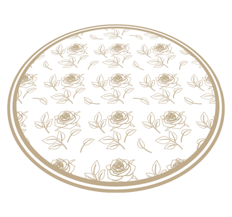 Rose Flower Composition floral vinyl rug - TenStickers