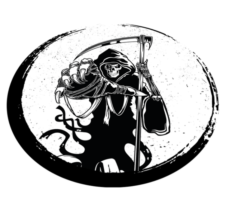 Grim Reaper Motif halloween vinyl rug - TenStickers