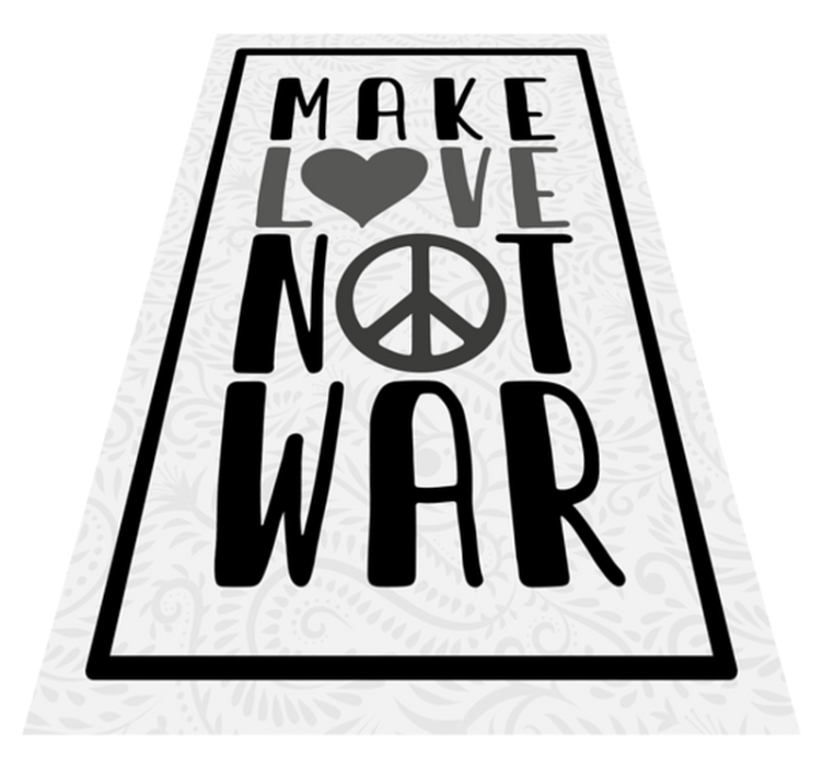 Custom rug make love not war - TenStickers