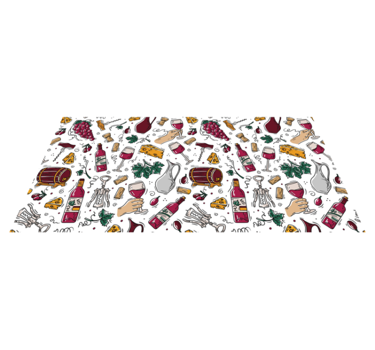 Wine Tasting Essentials event vinyl rug - TenStickers