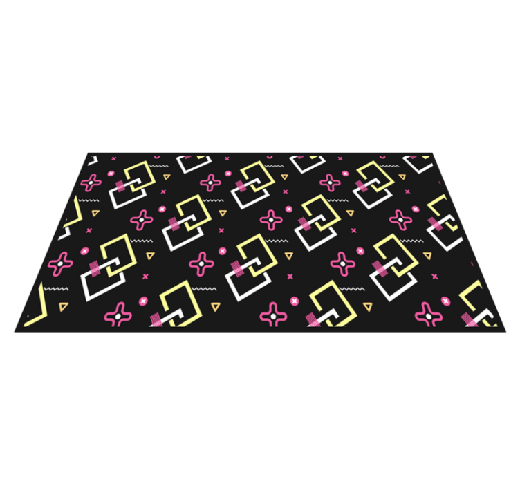 Geometric vinyl rug modern design harmony - TenStickers
