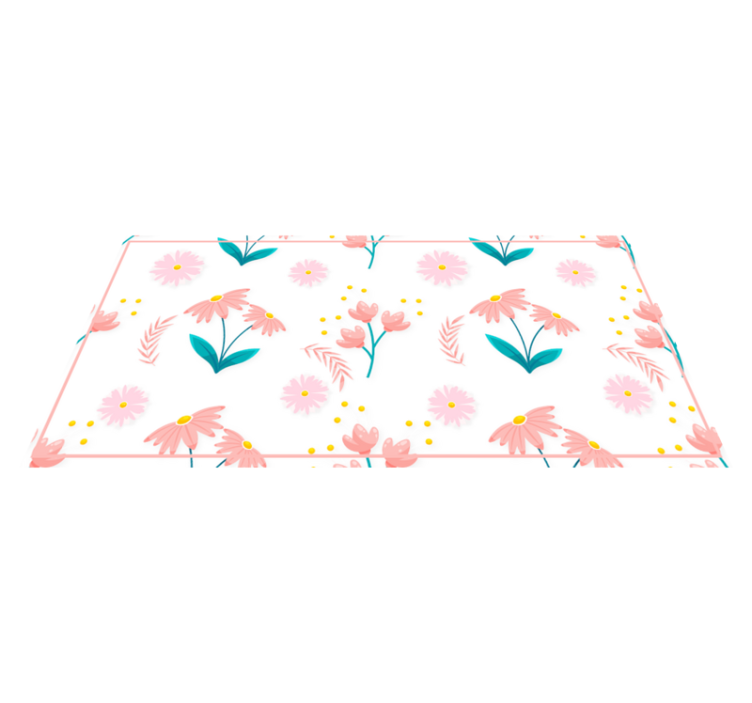 Floral spring bloom floral vinyl rug - TenStickers