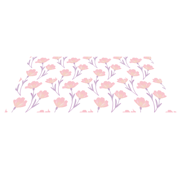 Soft floral patterns floral vinyl rug - TenStickers