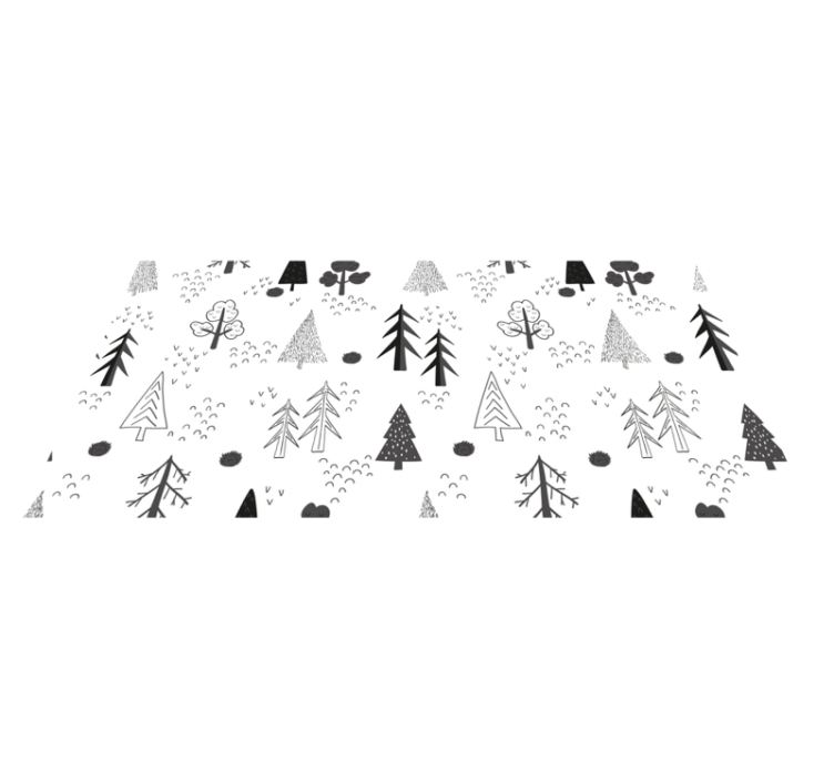 Tree pattern Scandinavian vinyl rug - TenStickers