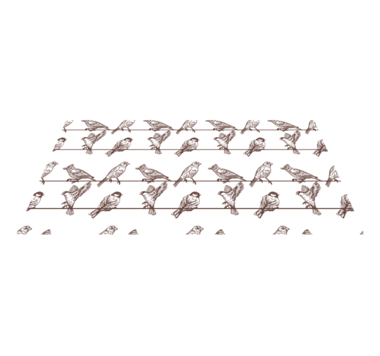 Birds on wires animal vinyl rug - TenStickers
