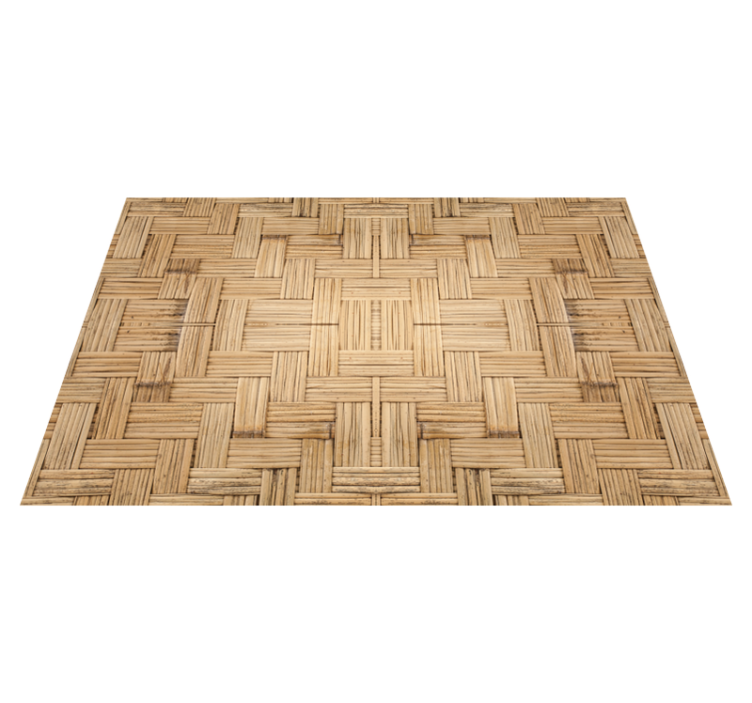 Woven wood effect wood vinyl rug - TenStickers
