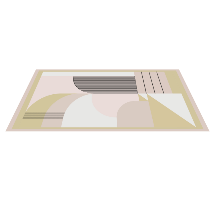 Abstract geometric layers modern vinyl rug - TenStickers