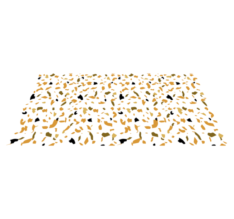 White and brown terrazzo textured vinyl rug - TenStickers