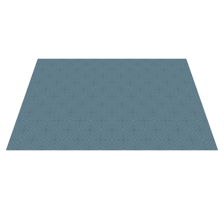 Modern vinyl rug with geometric leaf design - TenStickers