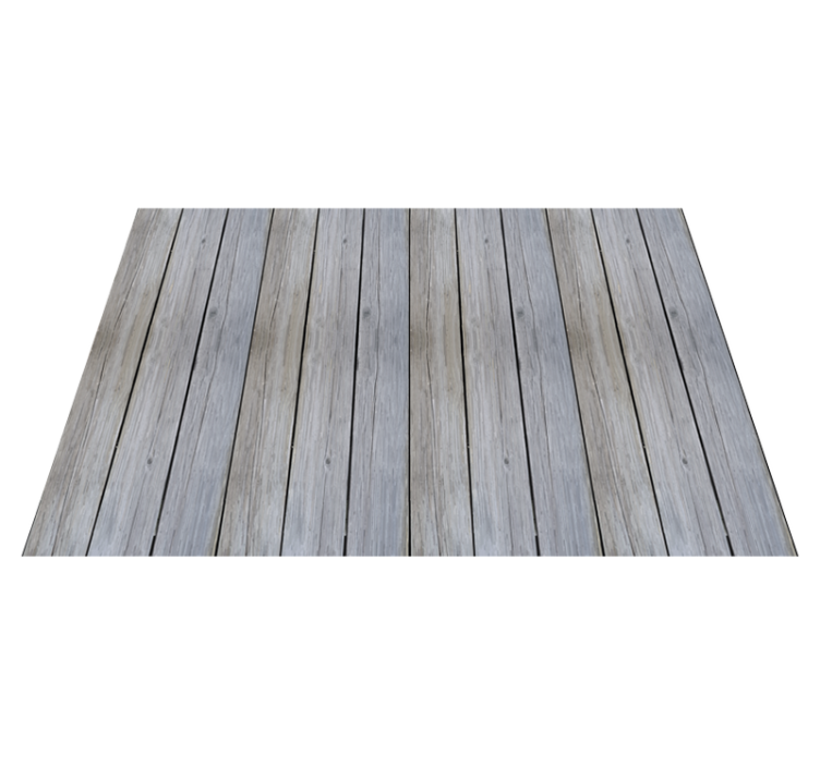 Weathered greyn planks wood effect vinyl rug - TenStickers