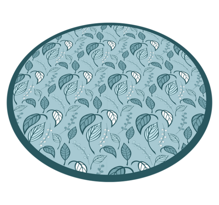 Foliage motif floral vinyl rug - TenStickers
