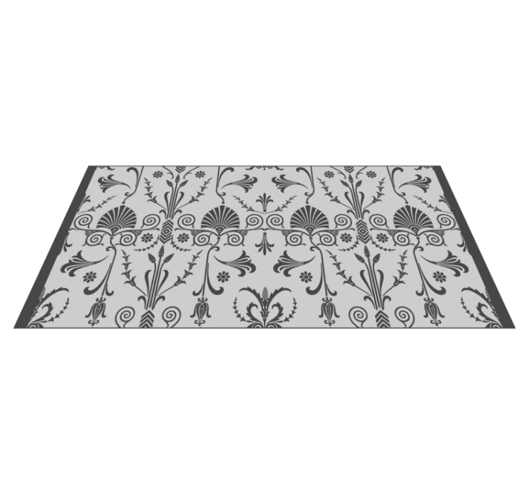 Floral Decorative Pattern modern vinyl rug - TenStickers