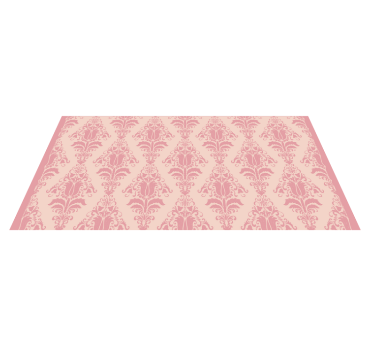 Elegant Pink Motif entrance hall vinyl rug - TenStickers