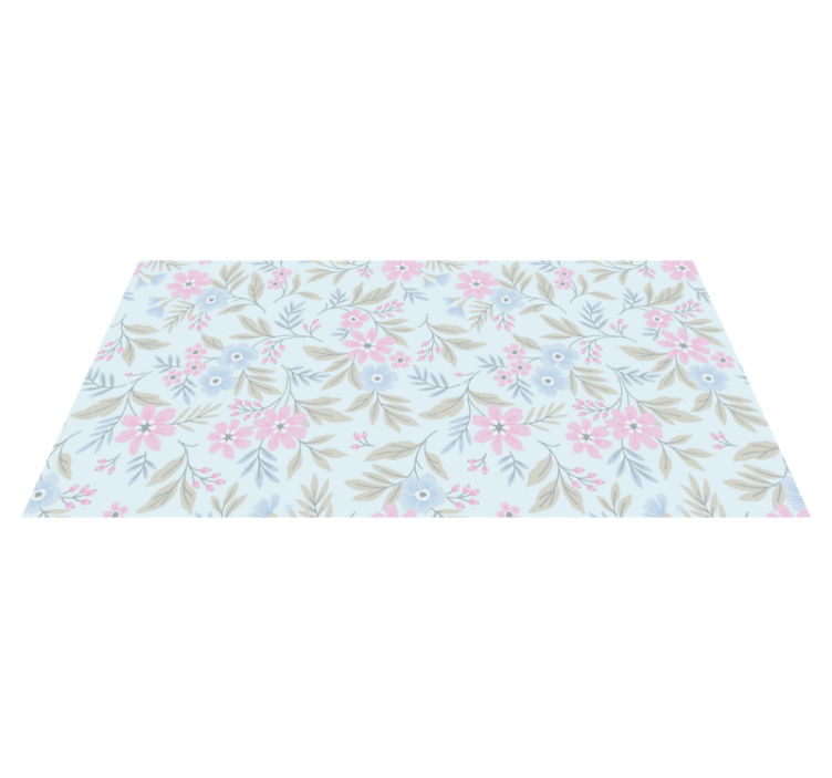Floral Pastel Design floral vinyl rug - TenStickers