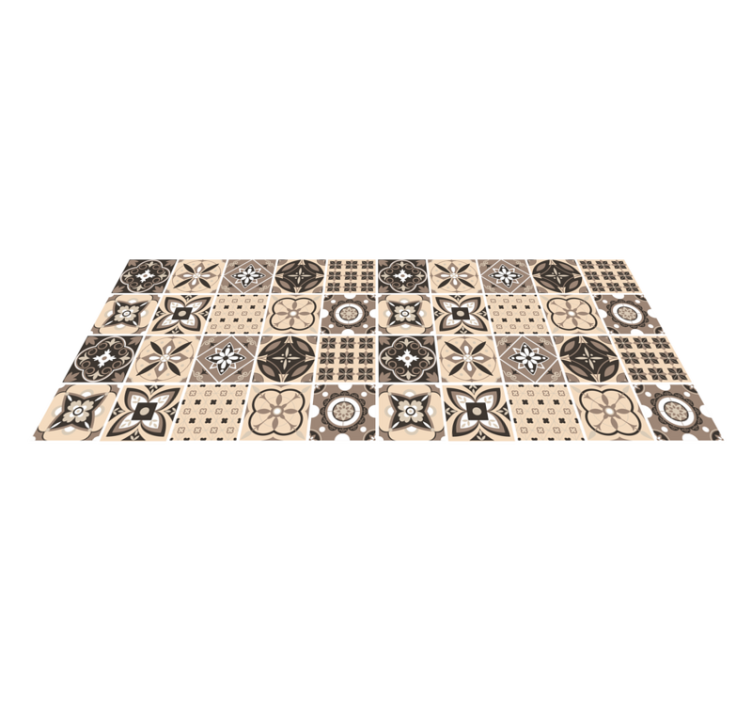 Brown classic tiles vinyl carpet - TenStickers
