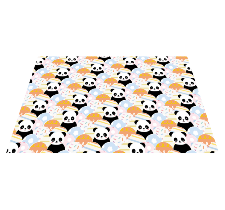 Patchwork animal panda design animal rug - TenStickers