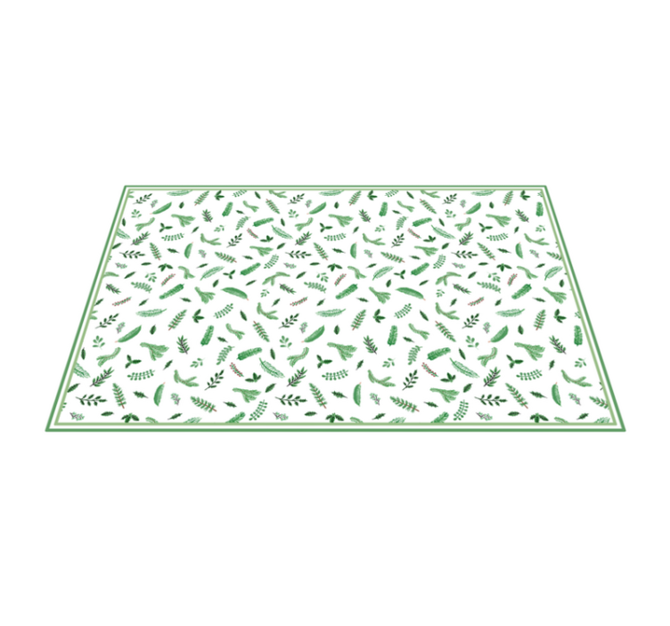 Green Botanical Footwear floral rug - TenStickers