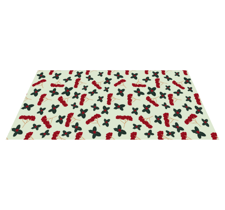 Berry Leaf Pattern floral rug - TenStickers
