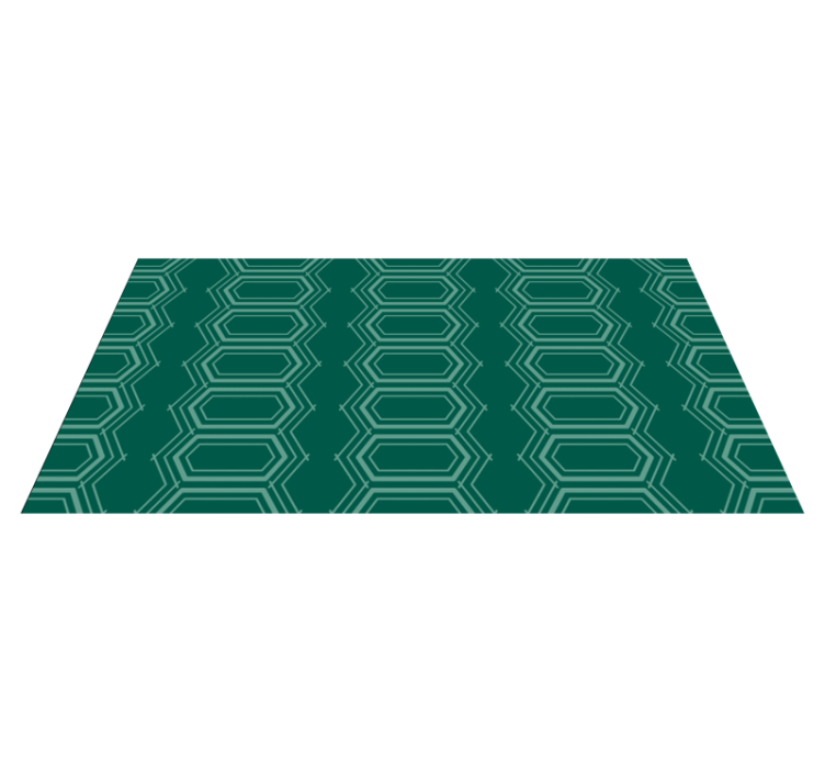 Emerald Geometric Pattern geometric rug - TenStickers