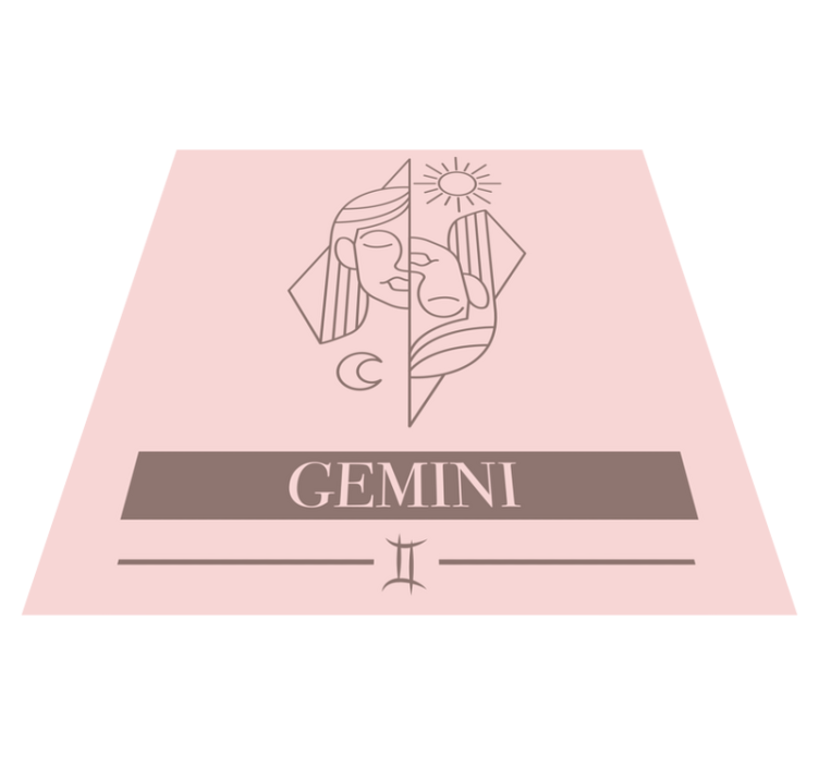 Gemini Themed Design custom rug - TenStickers