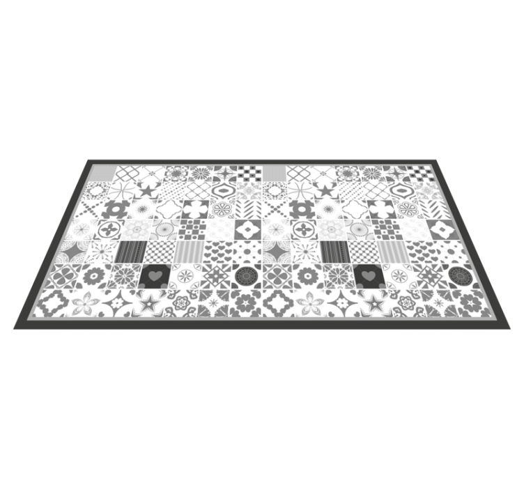 Patchwork Tile Composition tile carpet - TenStickers